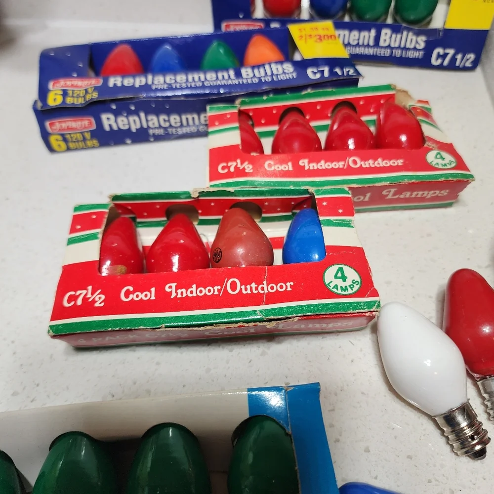 Vintage Christmas Light Bulbs Set Of 45 Replacement Bulbs